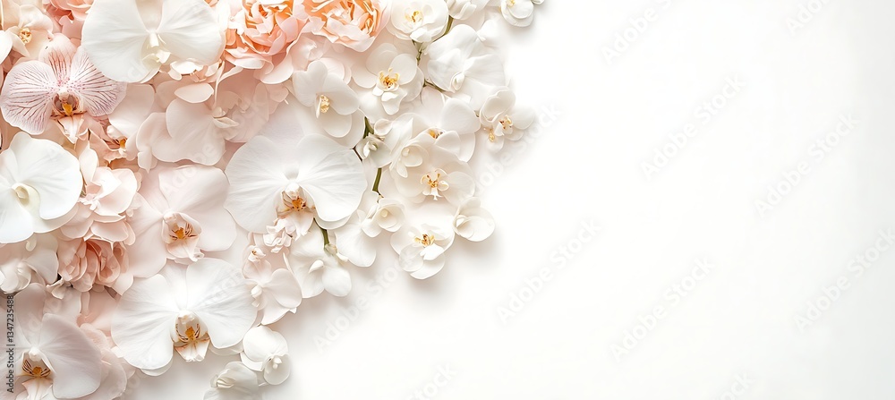 A stylish wedding planning website banner with elegant floral designs and space for a name A stylish wedding planning website banner with elegant floral designs and space for a name