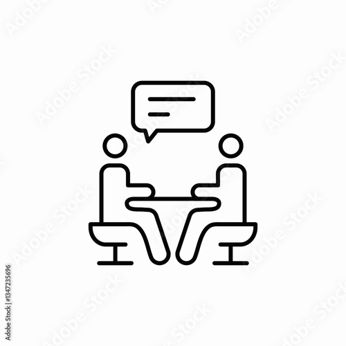 table conversation icon sign vector