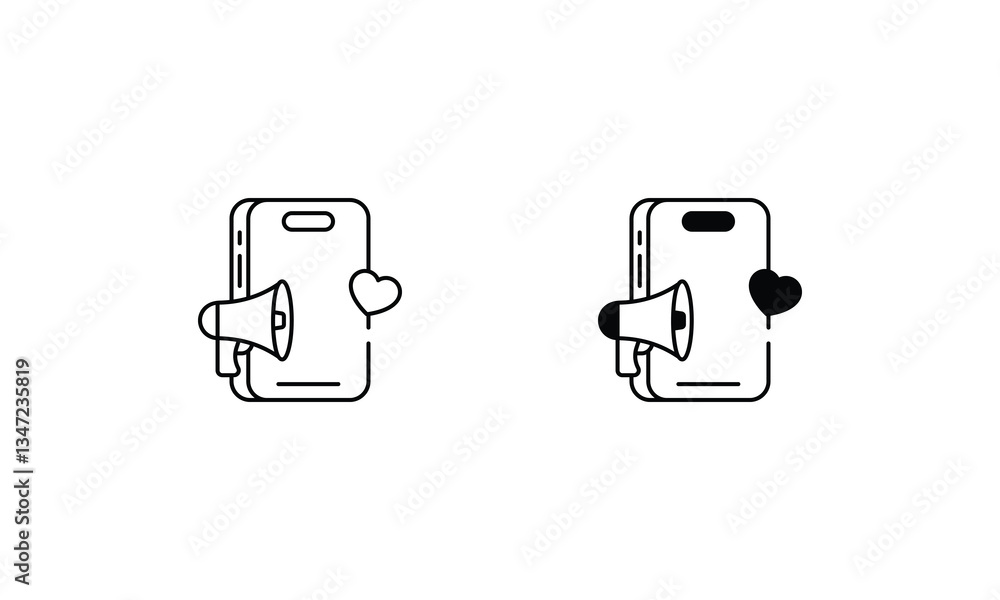 Social Media Marketing icons set vector stock illustration Social Media Marketing icons set vector stock illustration
