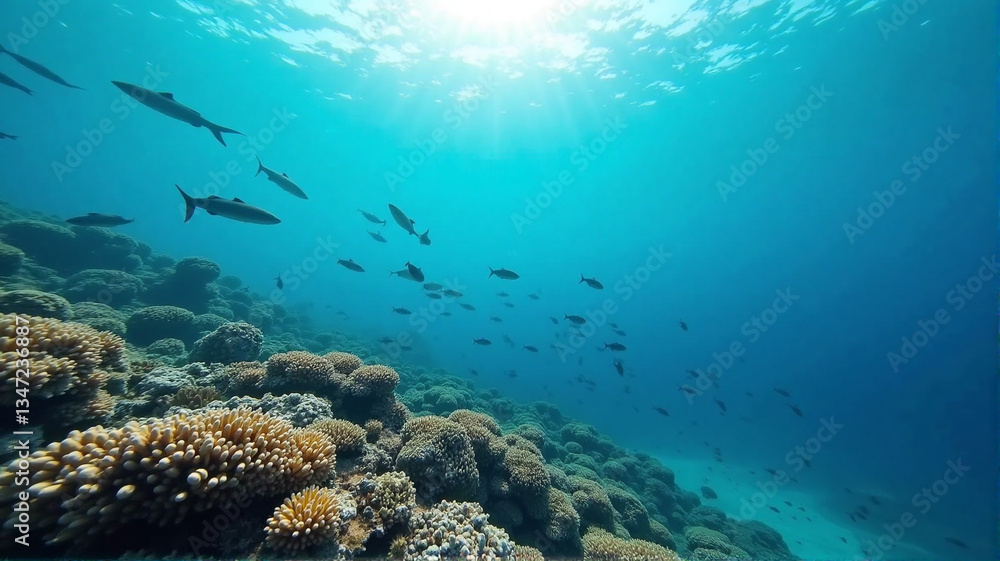 Fototapeta premium coral reef with fish