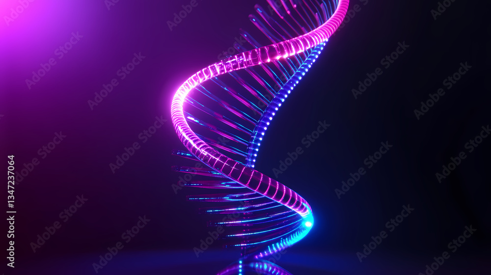 3D Rendered DNA Double Helix