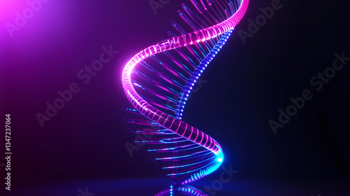 Obraz na płótnie 3D Rendered DNA Double Helix w salonie