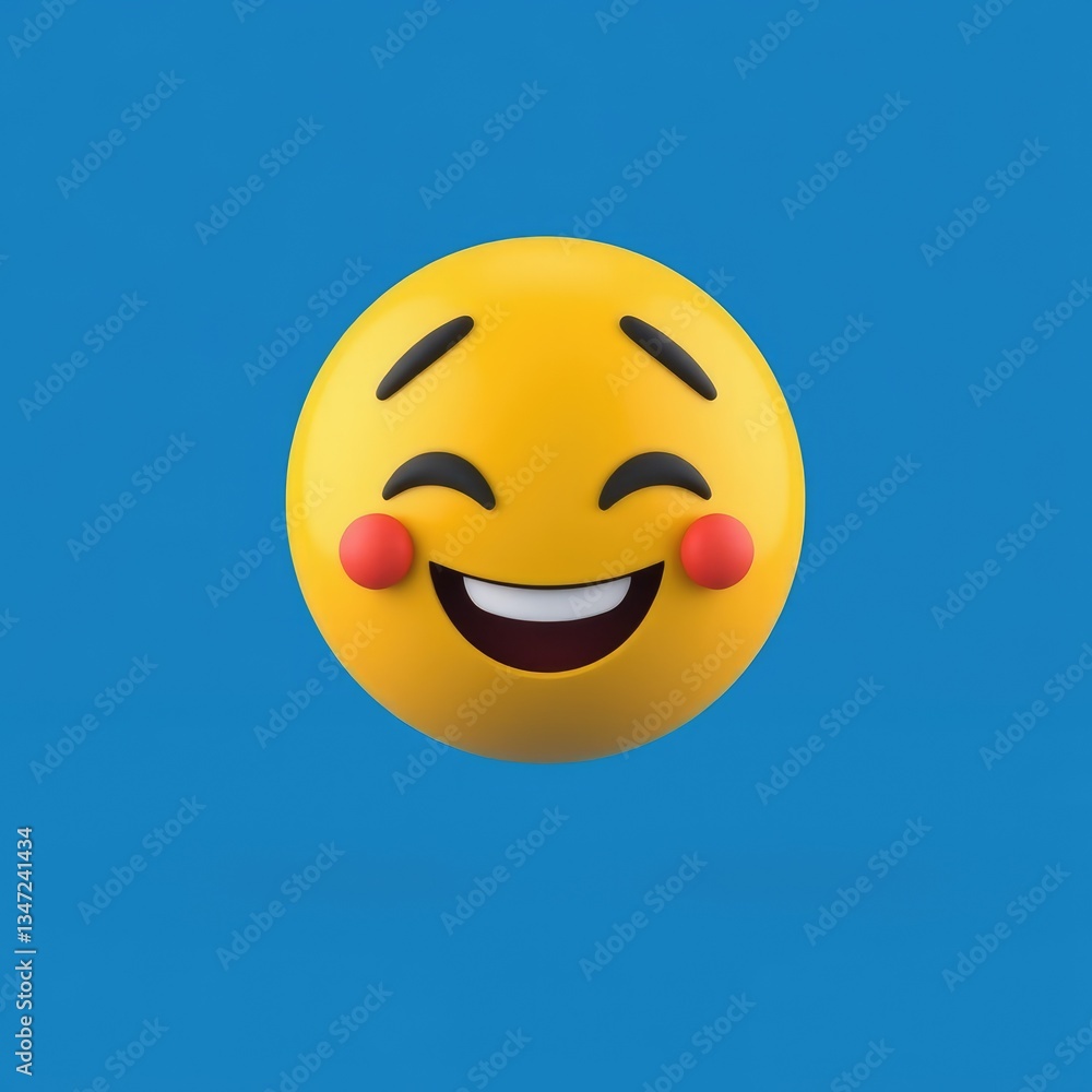 Fototapeta premium Funny emoji , smiley face on a white background, happy emoji, Funny emoji background