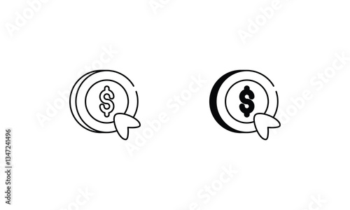 PPC icons set vector stock illustration