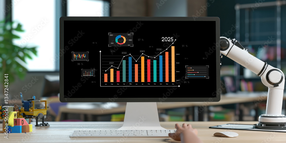 Business data dashboard provide business intelligence analytic for marketing strategy planning brisk with big data set to analyze customer demands and foreseeing business future Business data dashboard provide business intelligence analytic for marketing strategy planning brisk with big data set to analyze customer demands and foreseeing business future