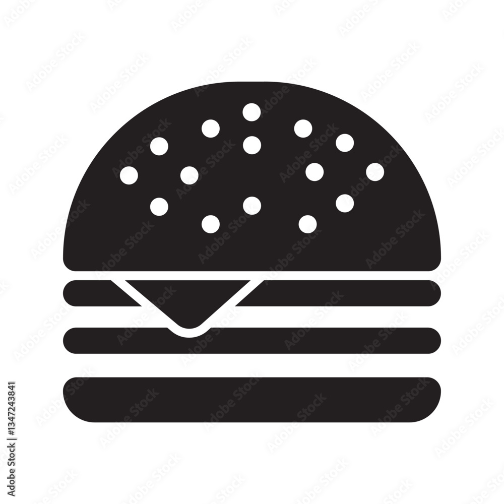 Burger icon, Cheeseburger symbol. Vector Illustration. For your website, logo, app, UI design. Vector illustration, isolated on white background Burger icon, Cheeseburger symbol. Vector Illustration. For your website, logo, app, UI design. Vector illustration, isolated on white background