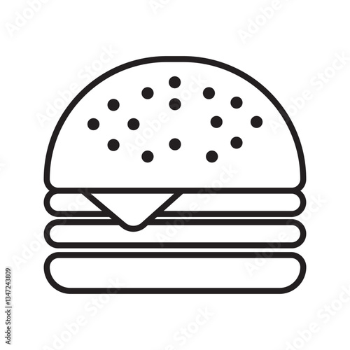 burger hamburger logo icon design