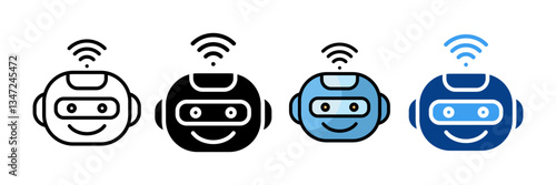 Robot  Icon Set Multiple Style Collection