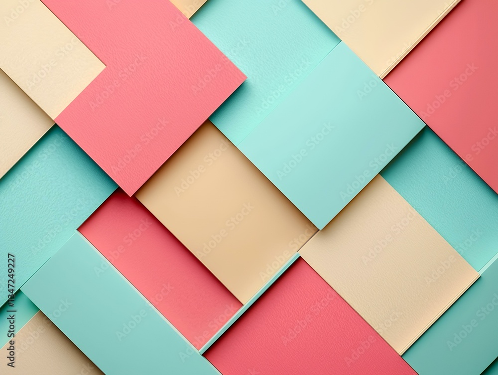 Abstract pastel geometric shapes background; design, website, presentation Abstract pastel geometric shapes background; design, website, presentation