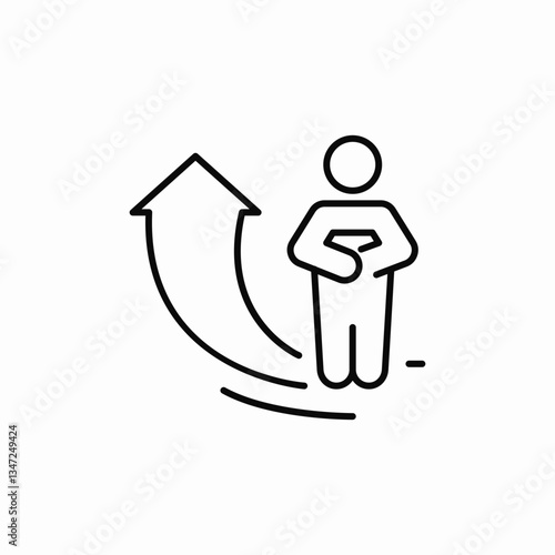 individual progress icon sign vector