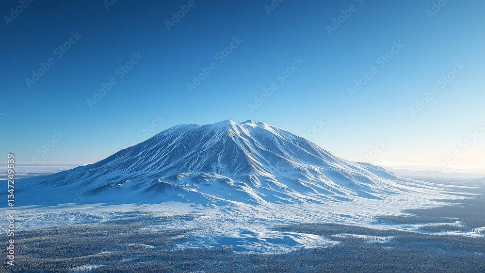 Dreamy Frosty Landscape with a Golden Sunrise Dreamy Frosty Landscape with a Golden Sunrise