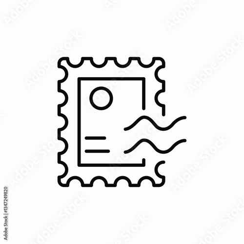 letter stamp icon sign vector