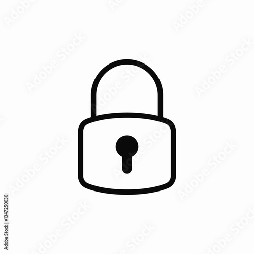 lock safety icon sign vector