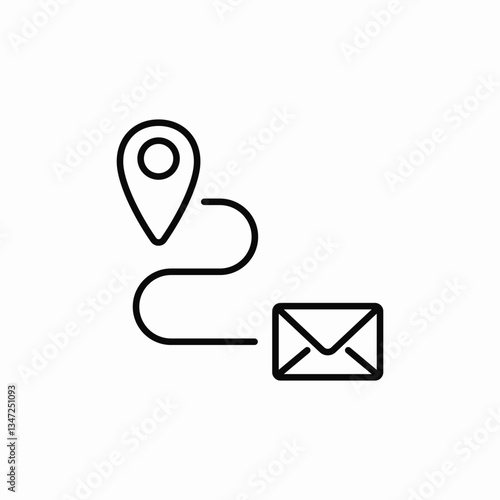 message path icon sign vector