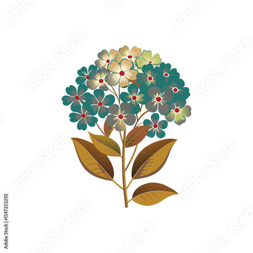 Outline flower set for artistic designs