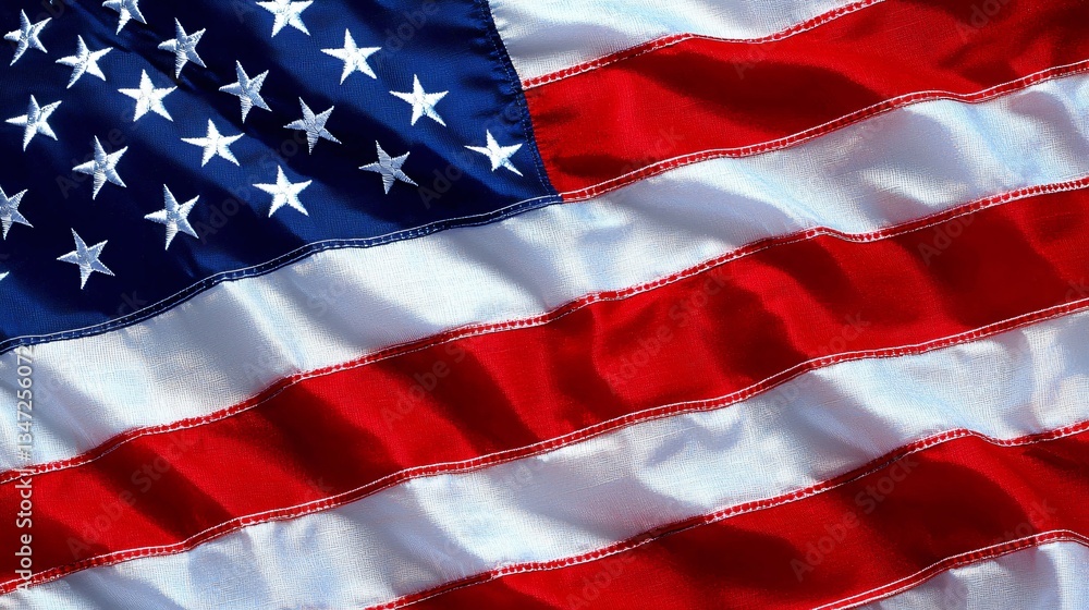 Obraz premium American Flag in the Wind