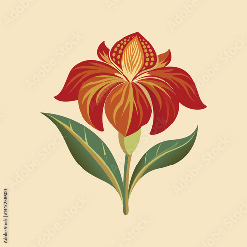 Outline flower set for artistic designs