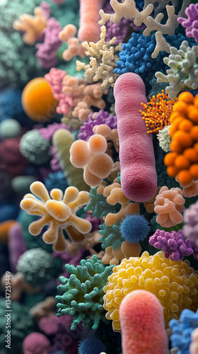 Magnification of Free-Living Bacteria Under Microscope