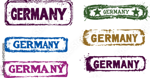 set of grunge rubber stamps that say Germany