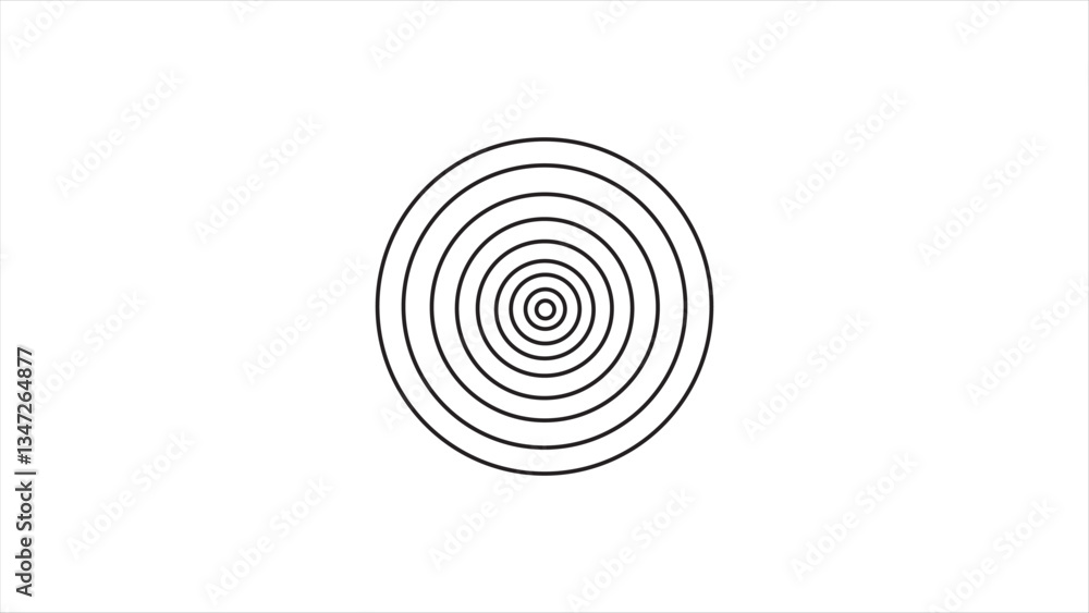 4K Radio waves simple on white background. network tower produced radio wave concept icon. 4K Radio waves simple on white background. network tower produced radio wave concept icon.