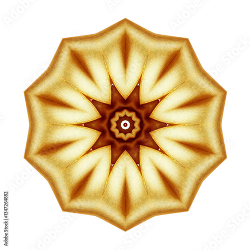 Gold design, decorative element on a transparent background