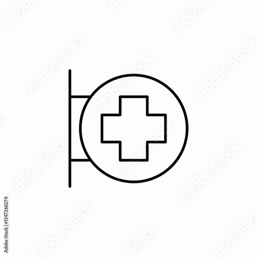 pharmacy store icon sign vector
