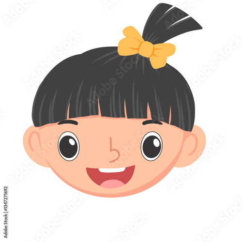 Little girl with black hair