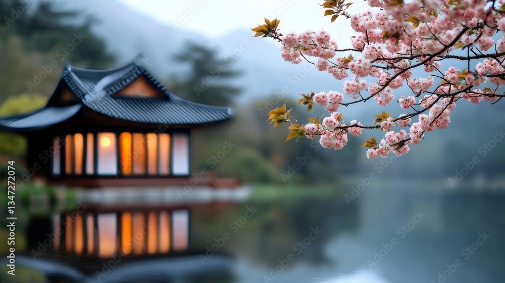 Fototapeta premium japanese garden in spring