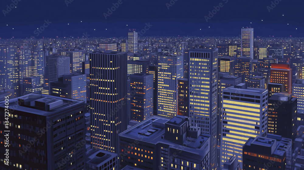 Obraz premium Modern city illustration