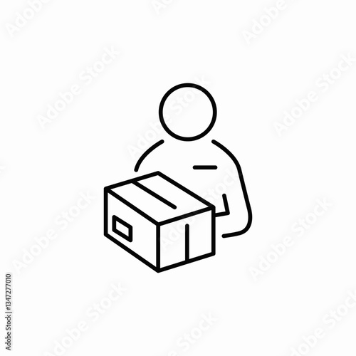box deliver icon sign vector