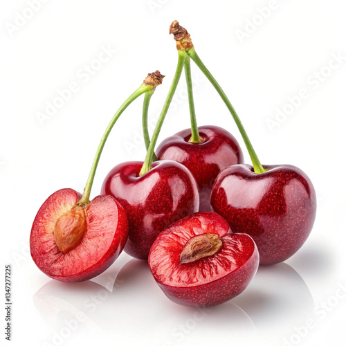 cherries isolated on white background