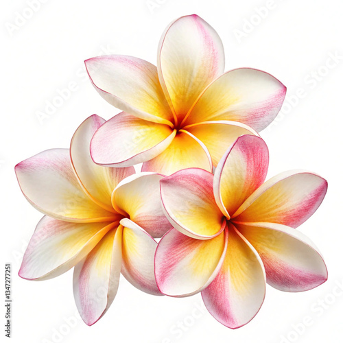 frangipani flower isolated on white