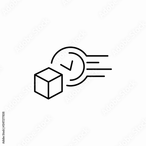 delivery fast time icon sign vector