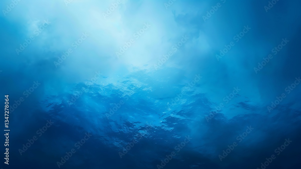 Fototapeta premium A gradient blue background with smooth transition from dark to light blue, suitable for various creative concepts