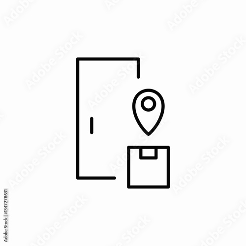 door home delivery icon sign vector