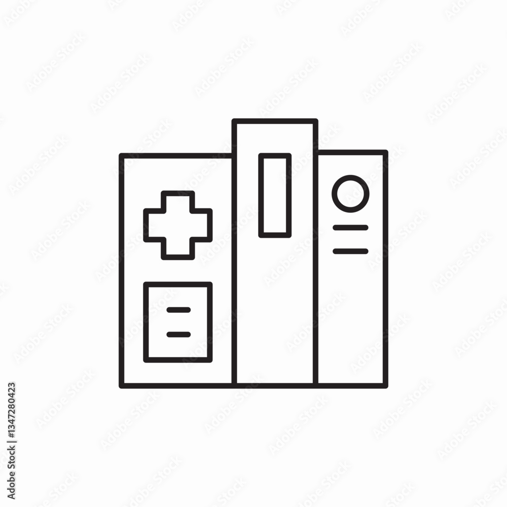 medical folders icon sign vector medical folders icon sign vector