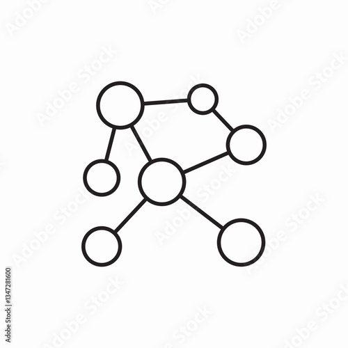 molecule chain icon sign vector