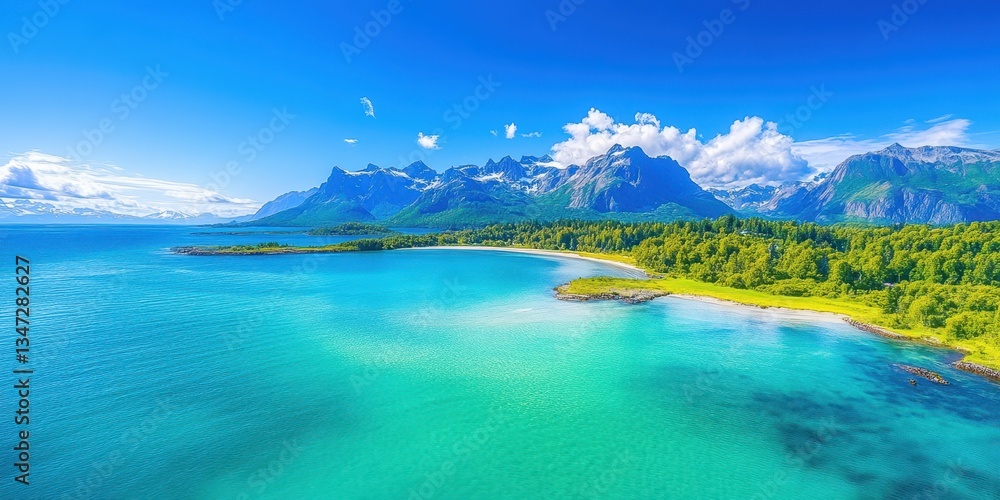 Fototapeta premium Alaska landscape banner