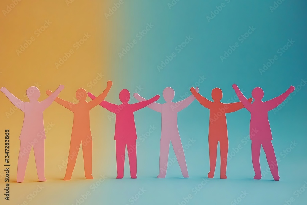 Pastel People Figures Group Teamwork Success Pastel People Figures Group Teamwork Success