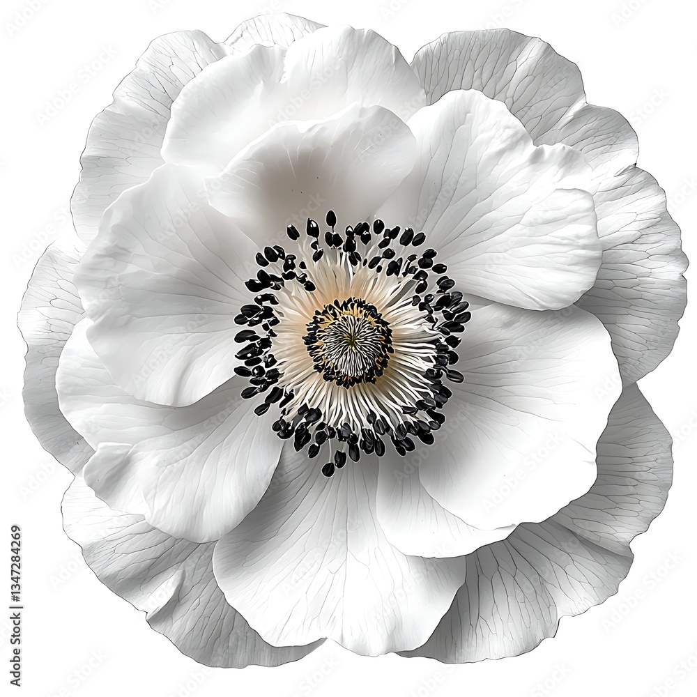 White Anemone Close-up White Anemone Close-up