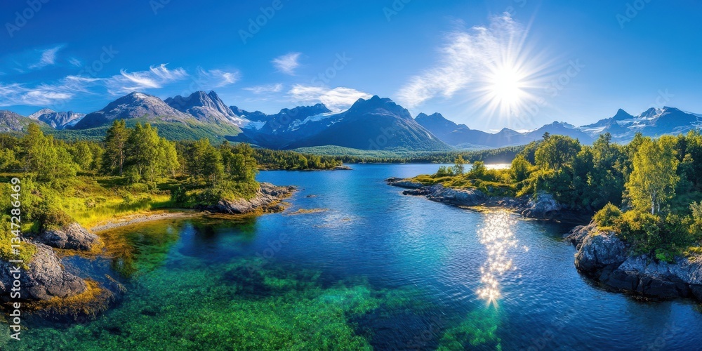 Alaska landscape banner Alaska landscape banner