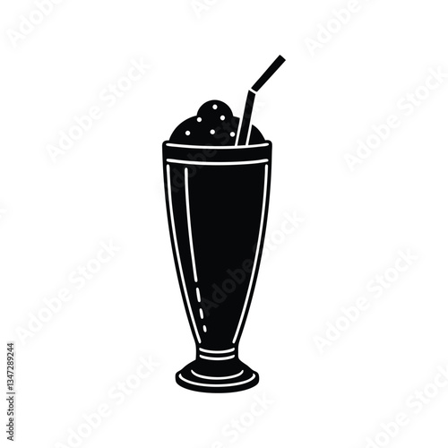 milks shake silhouette art