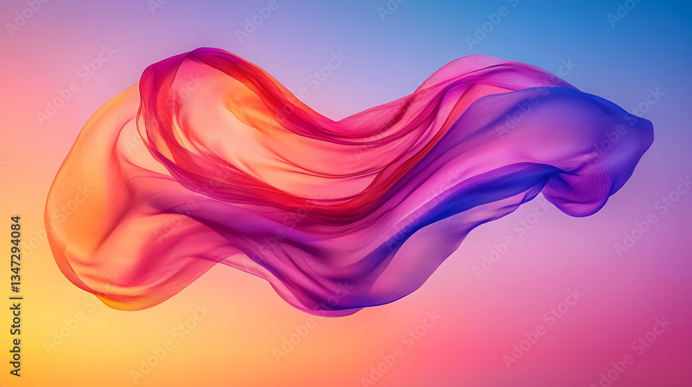 Abstract Colorful Swirling Fabric Design Abstract Colorful Swirling Fabric Design
