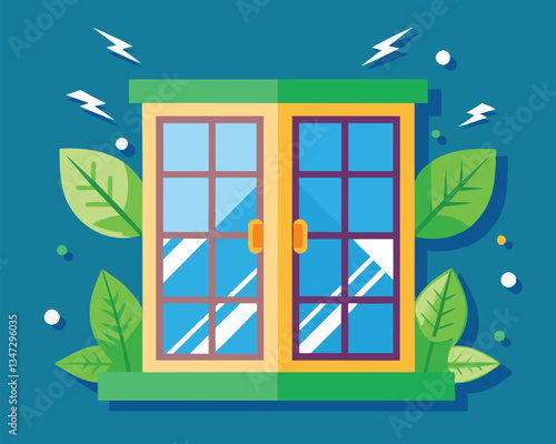 Energy Efficient Windows. Eco.Friendly Home Design