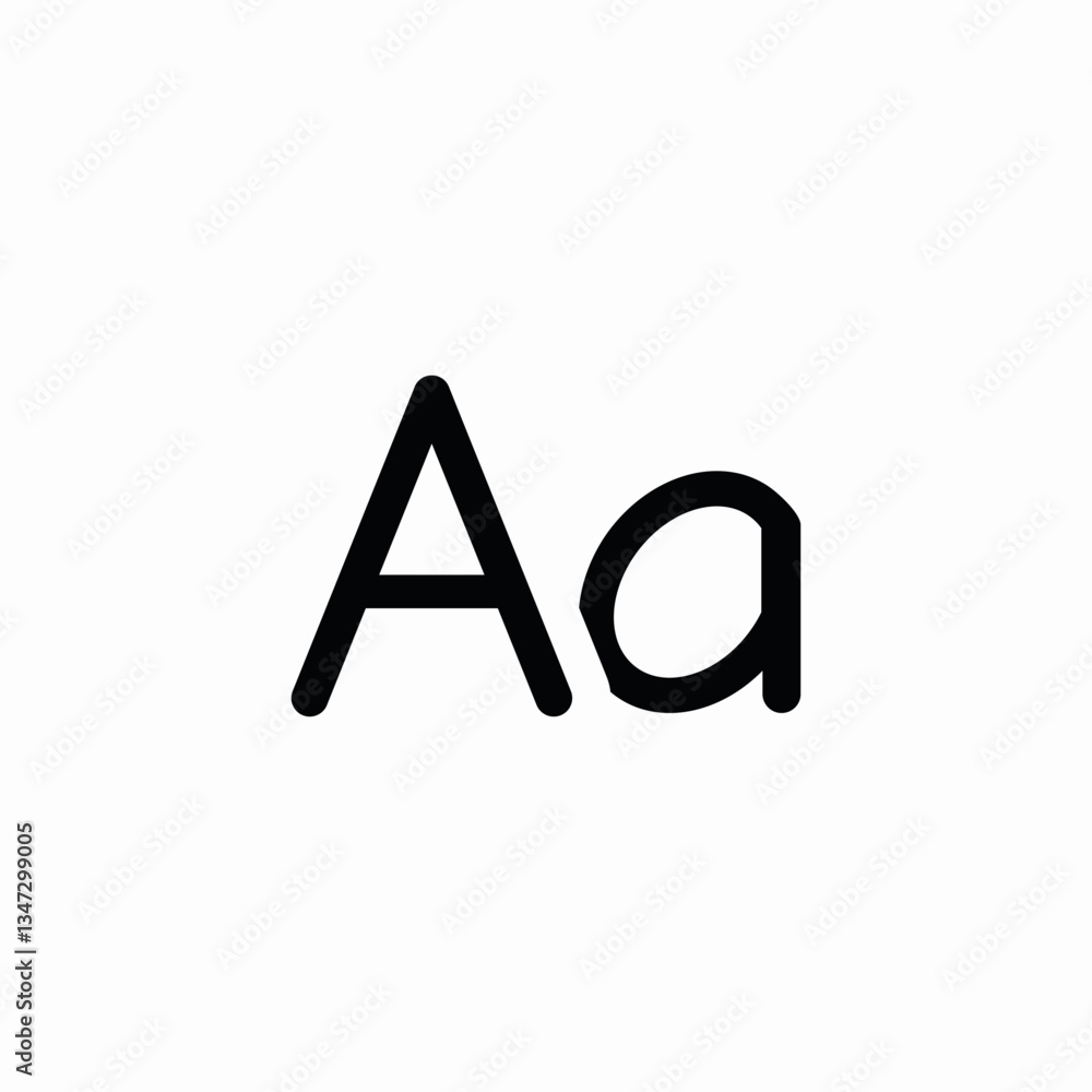 round font icon sign vector round font icon sign vector