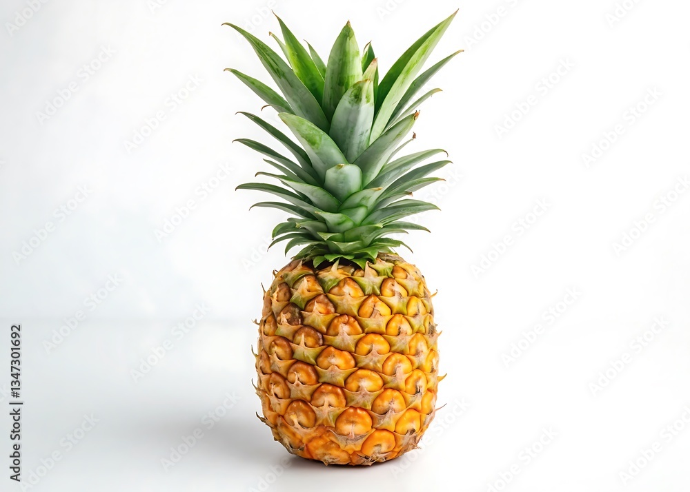 pineapple on white background pineapple on white background