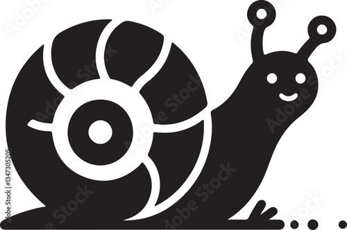 Adorable Snail in Nature – Cute and Detailed Vector Illustration