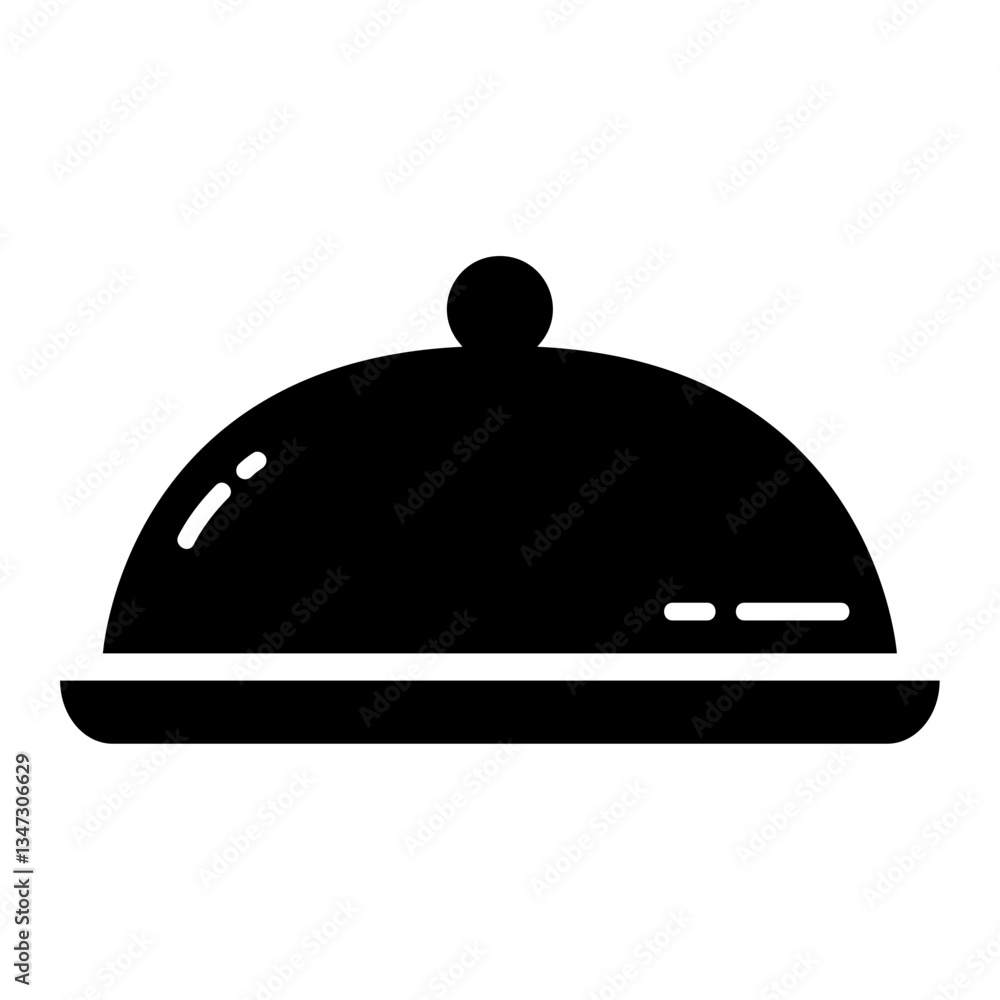 Fototapeta premium restaurant cloche icon