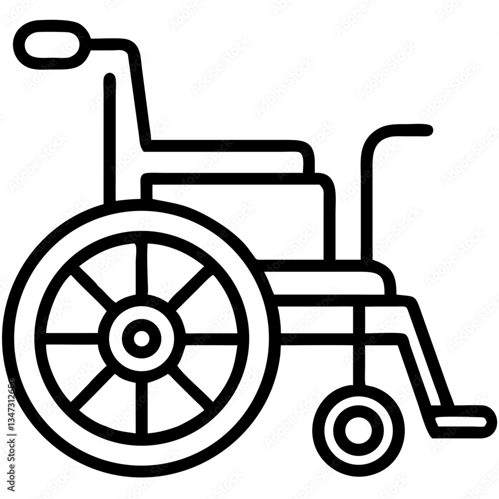 Wheelchair icon symbolizing accessibility and mobility Wheelchair icon symbolizing accessibility and mobility