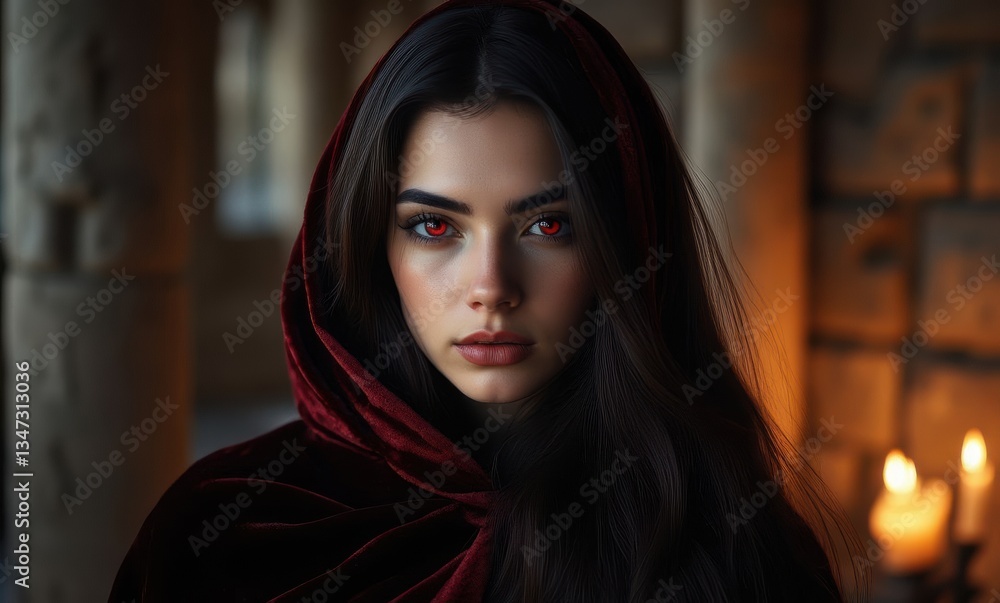 Mysterious woman with striking eyes Mysterious woman with striking eyes